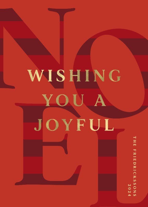 Joyful noel -  tarjeta de navidad