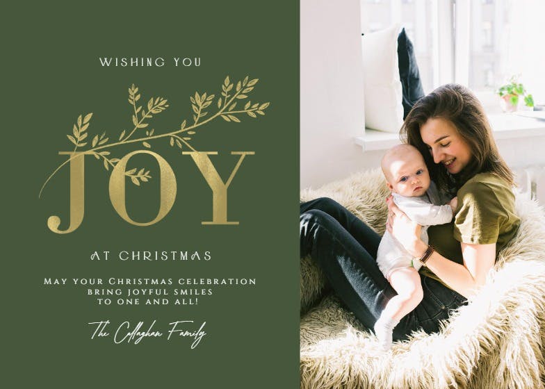 Joyful smiles - christmas card
