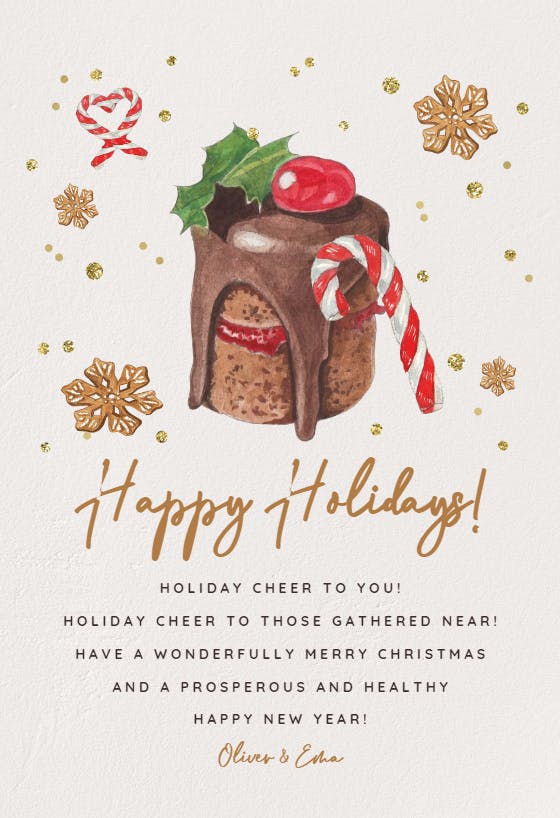 Layered sweets - christmas card