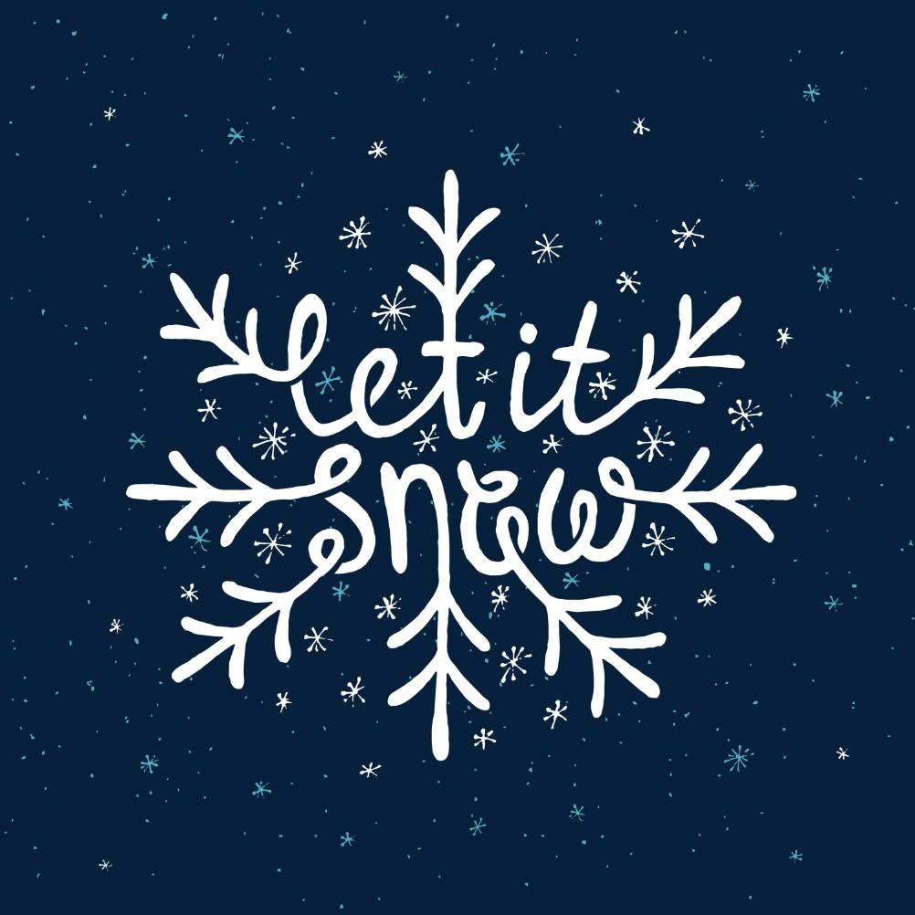 Let is snowflake -  tarjeta de navidad