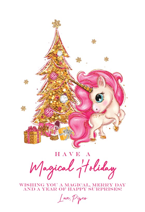 Magical holiday -  tarjeta de navidad