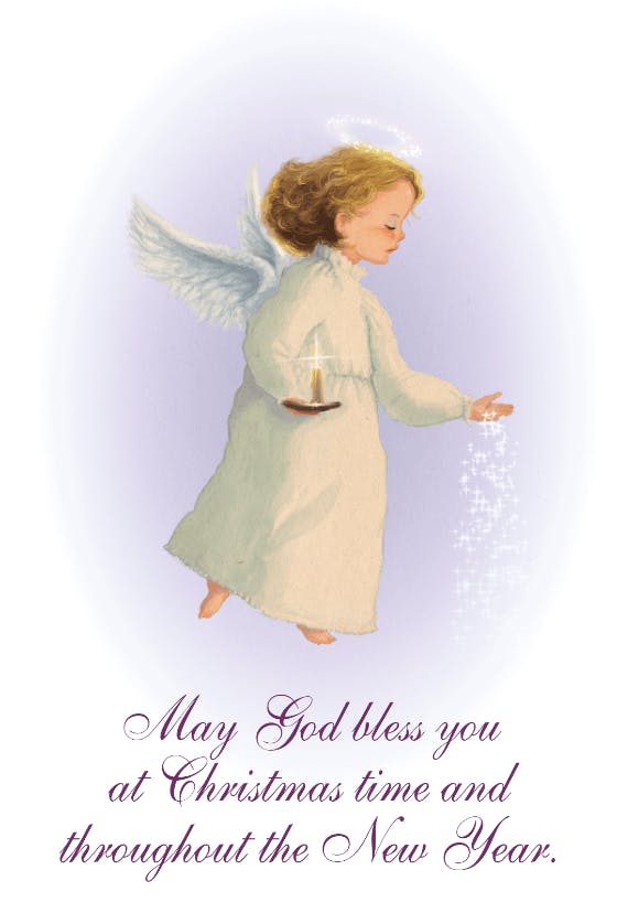 May god bless you - christmas card