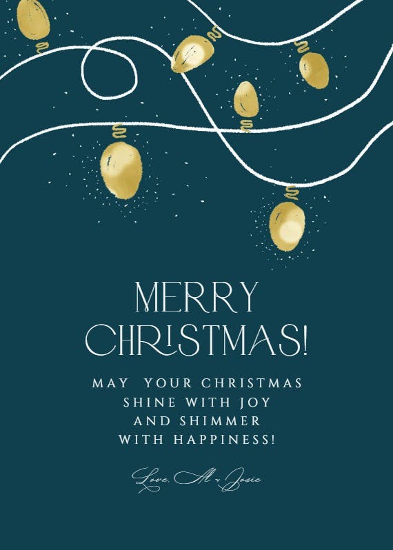 Merry & bright - christmas card