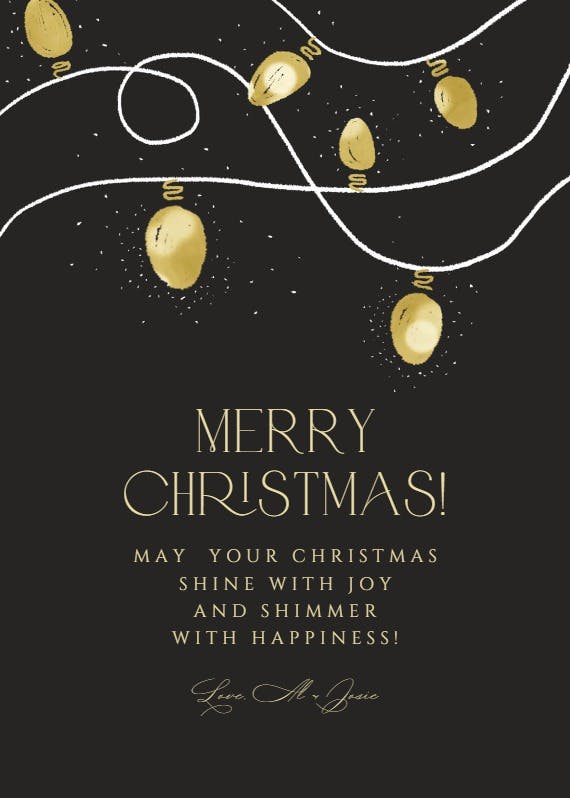 Merry & bright - christmas card