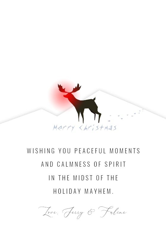 Merry & minimal - christmas card
