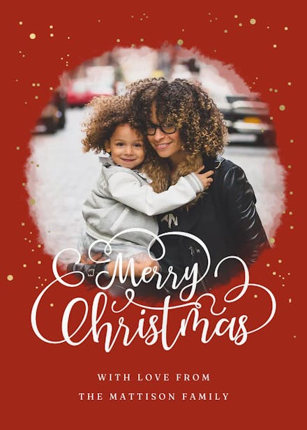 Merry christmas lettering - christmas card
