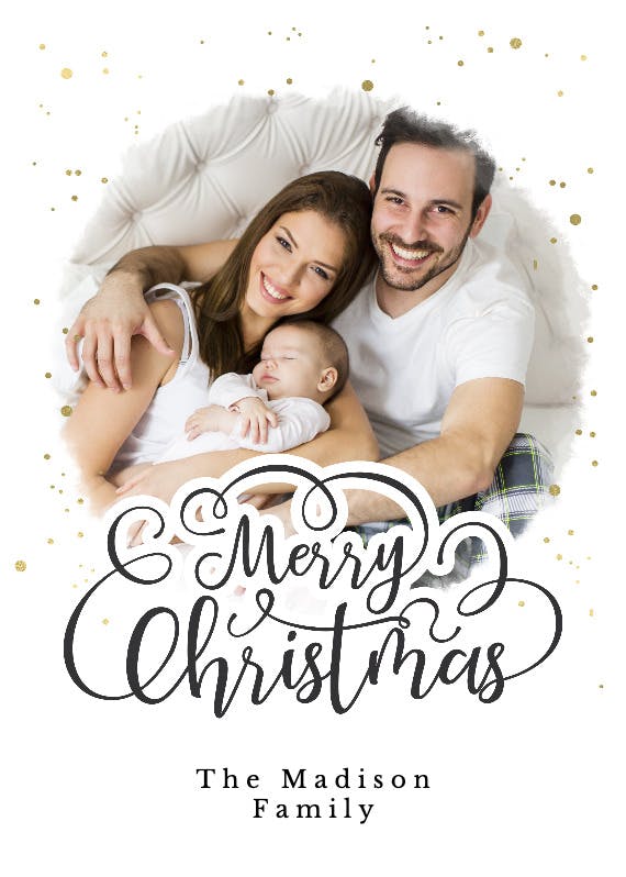 Merry christmas lettering -  tarjeta de día festivo