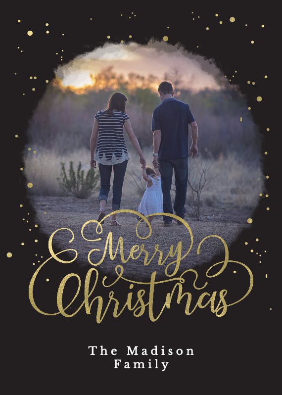 Merry christmas lettering - christmas card