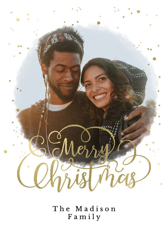 Merry christmas lettering - christmas card