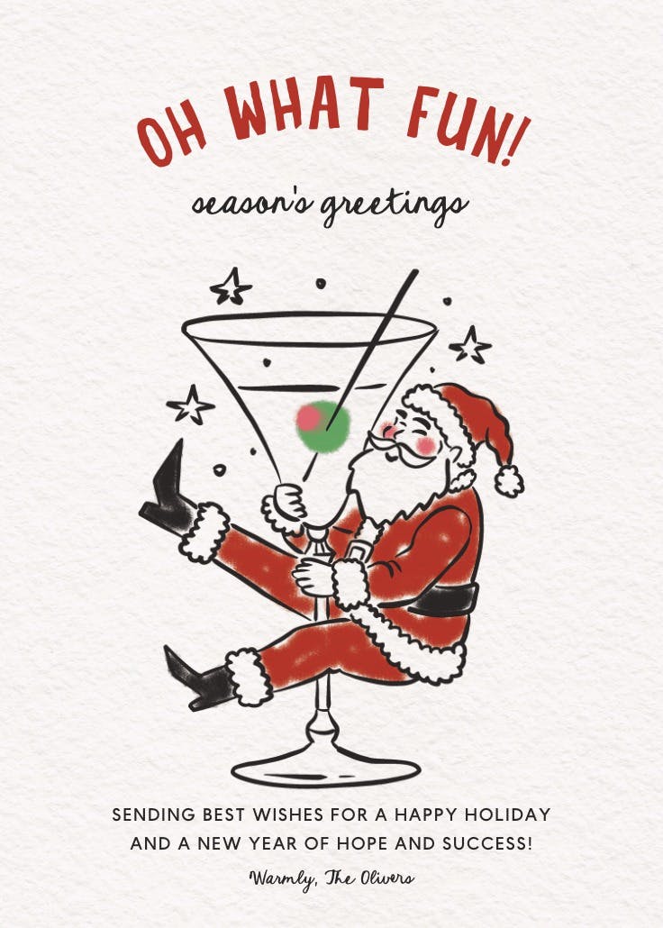 Merry martini - tarjeta de navidad
