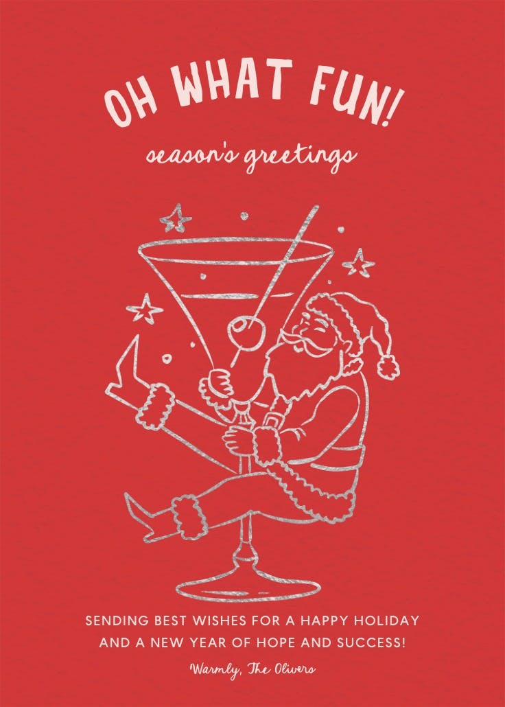 Merry martini - tarjeta de navidad