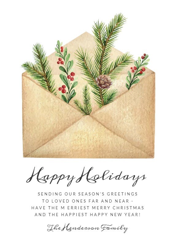 Merry mementos - holidays card