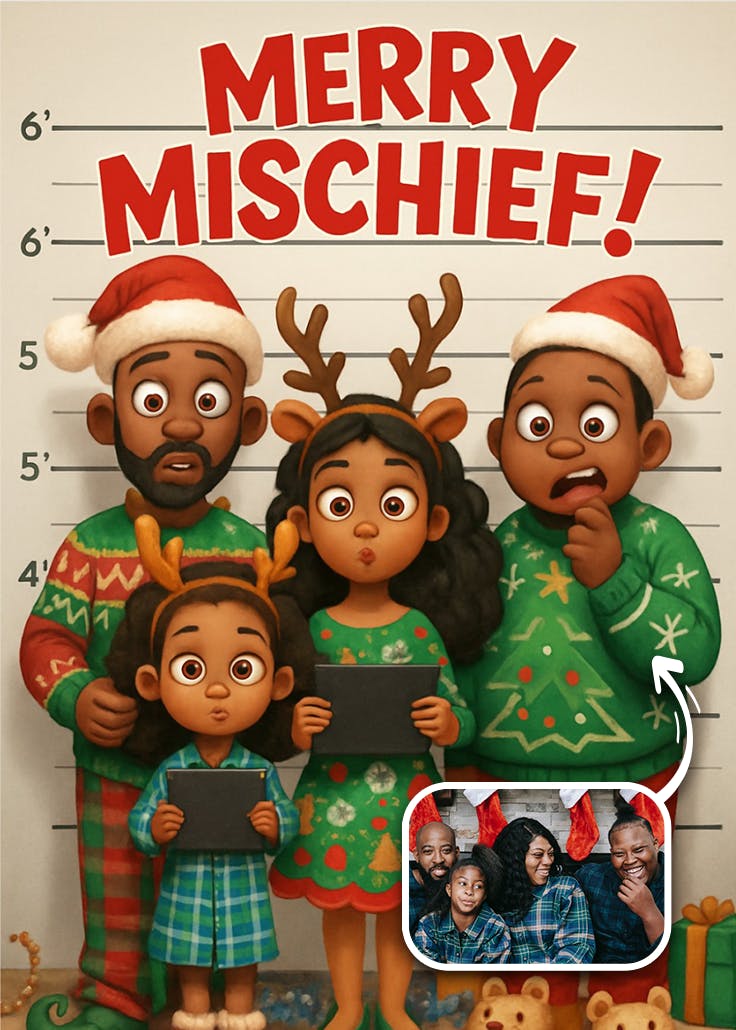 Merry mischief - christmas card