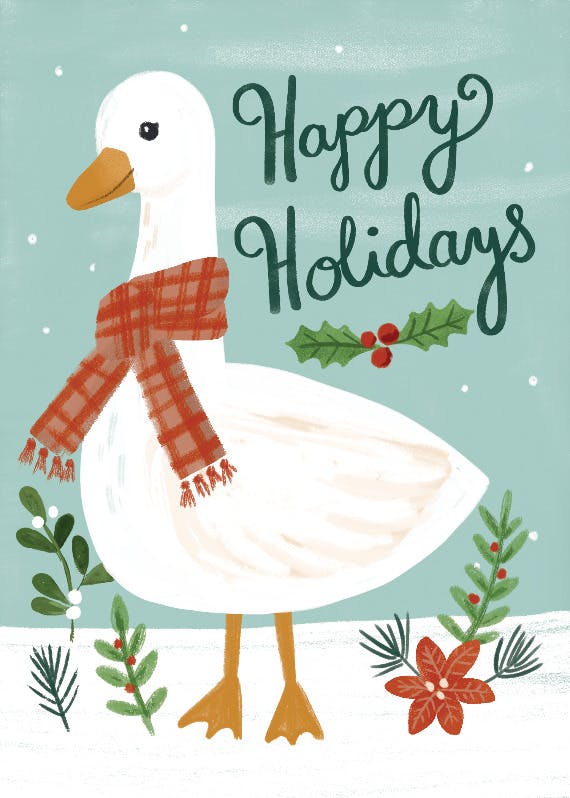 Merry quacking christmas - christmas card