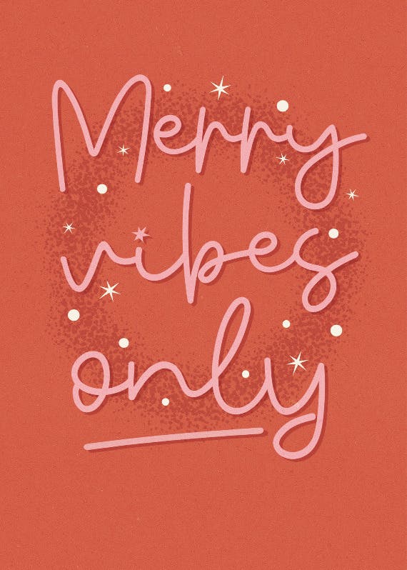 Merry vibes -  tarjeta de navidad