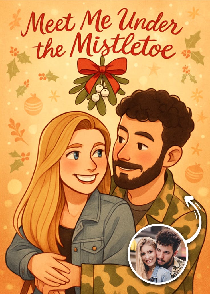 Mistletoe magic - tarjeta de navidad