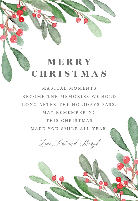 Mistletoe moments - christmas card
