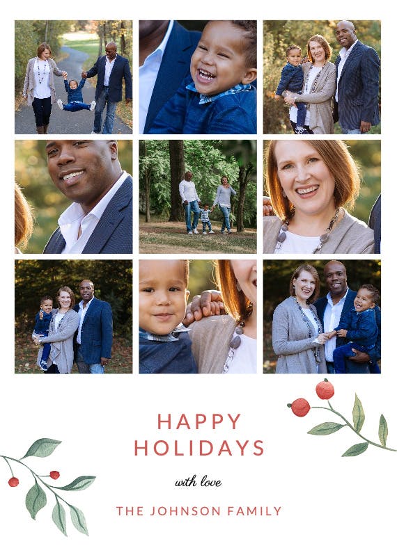 Multi photo - holidays card