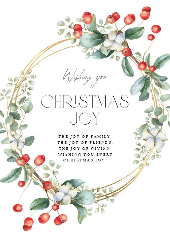 Multiplied joy - christmas card