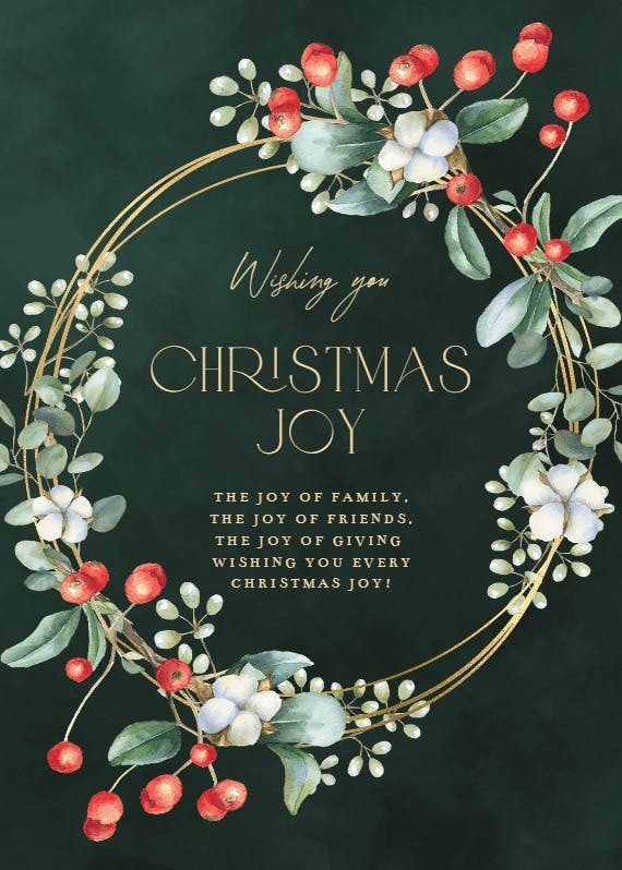 Multiplied joy - christmas card