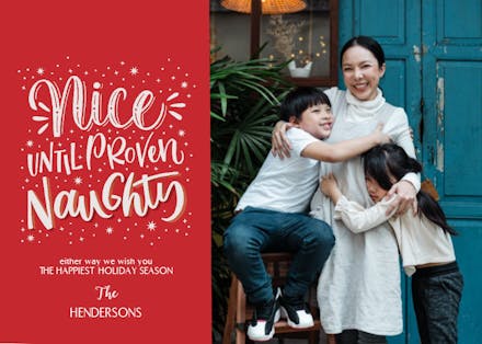 Nice until proven naughty - Tarjeta De Navidad