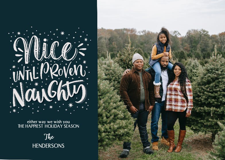 Nice until proven naughty - christmas card