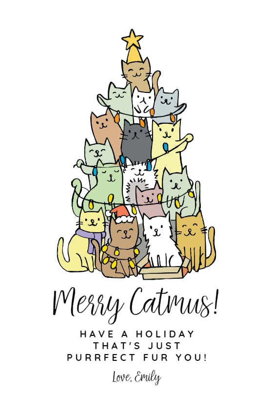 O catmus tree - christmas card