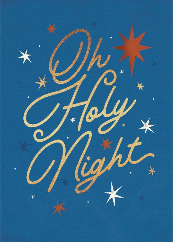 Oh holy night -  tarjeta de navidad
