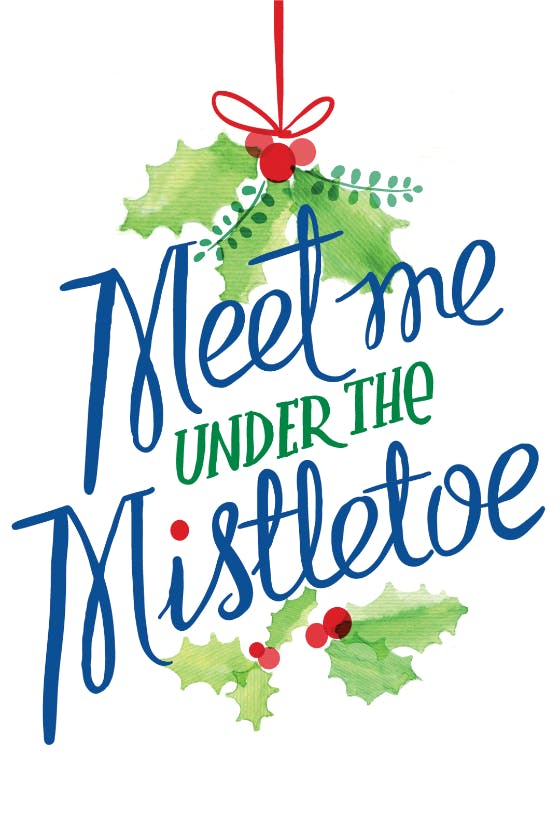 Our mistletoe moment - christmas card