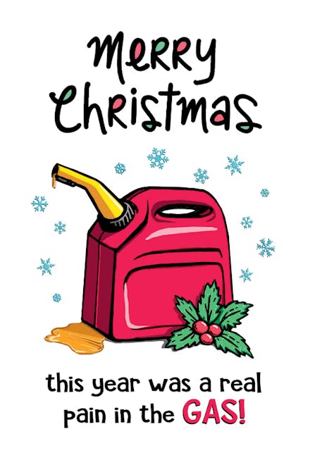 Pain in the Gas - Tarjeta De Navidad