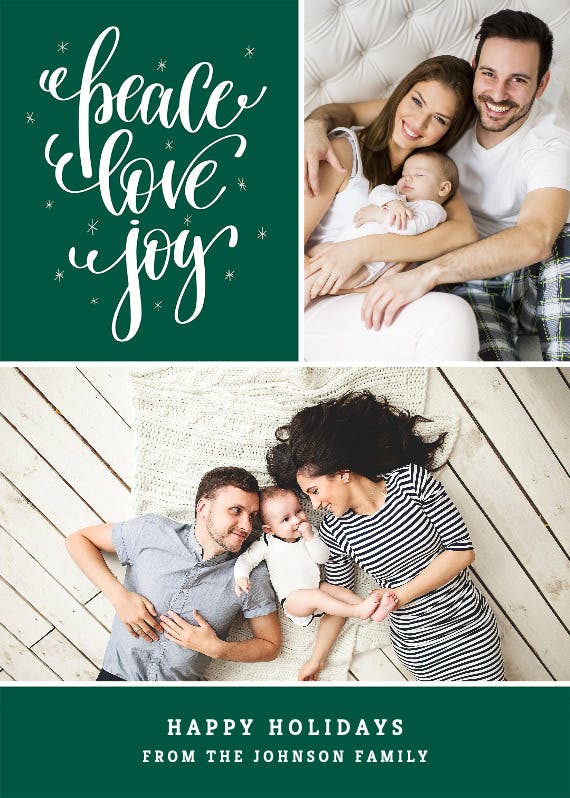 Peace Love Joy - Christmas Card (free) 
