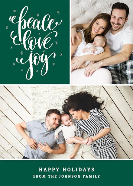 Peace Joy Love - Christmas Card (free) 