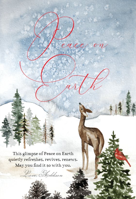 Peaceful quiet - christmas card