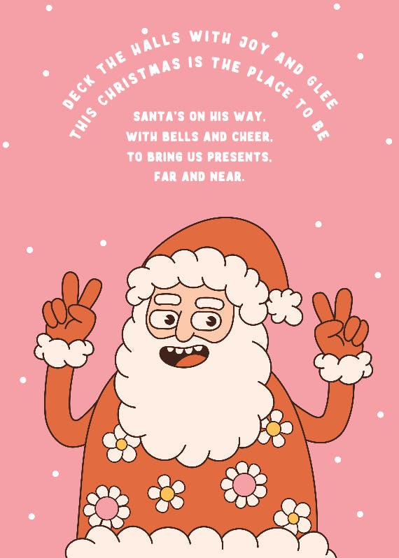 Place to be santa - christmas card