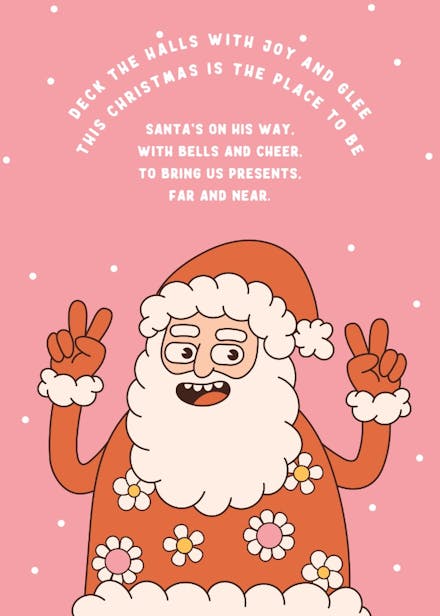 Place to be santa - christmas card