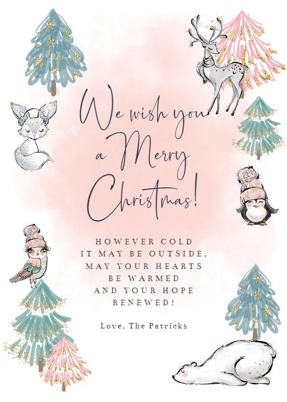 Polar party - christmas card