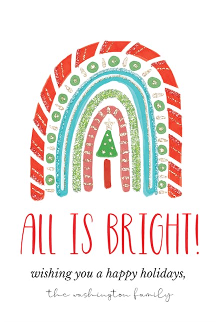 Rainbow Christmas - Tarjeta De Navidad