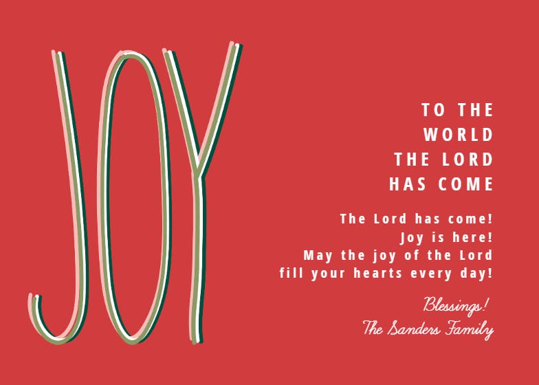 Real joy -  tarjeta de navidad