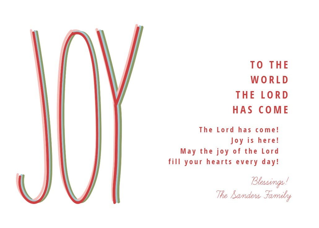 Real joy - tarjeta de navidad