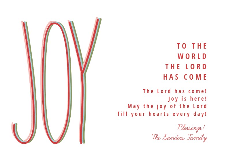 Real joy -  tarjeta de navidad