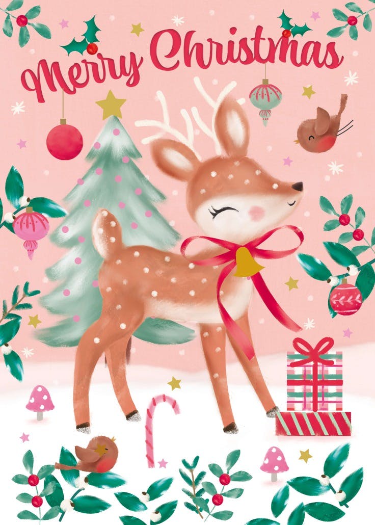 Reindeer radiance - christmas card