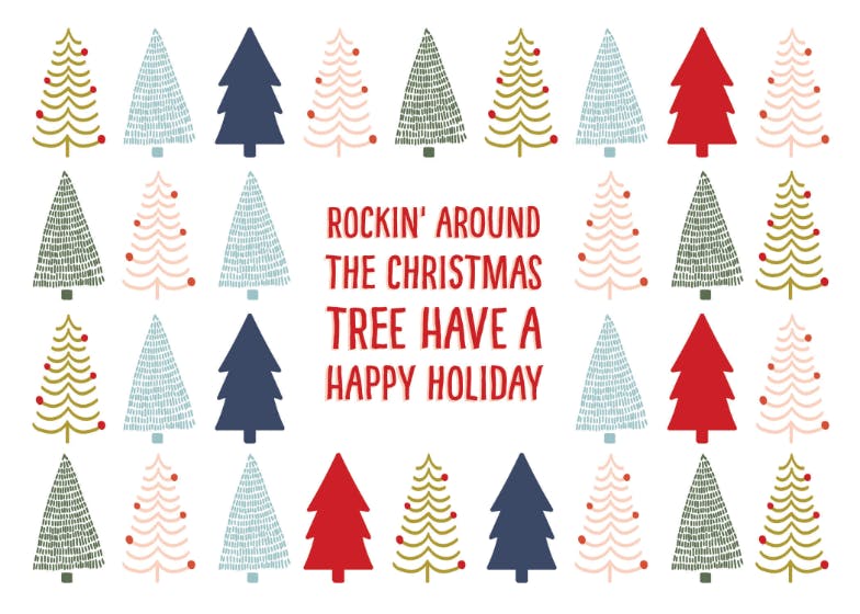 Rockin around -  tarjeta de día festivo