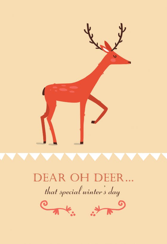 Rudolfs on its way - holidays card