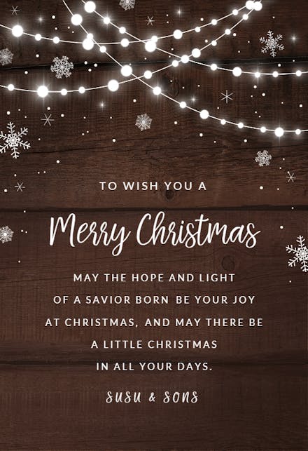 Rustic Christmas - Tarjeta De Navidad