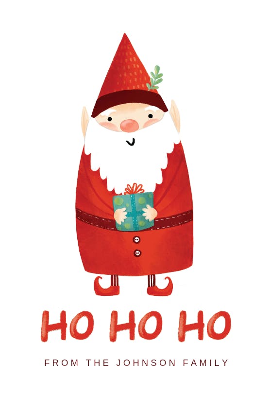 Santa present - holidays card