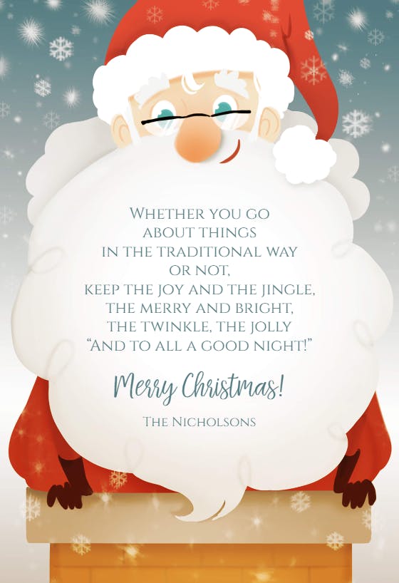 Santa says - christmas card
