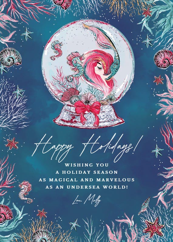 Sea globe -  tarjeta de navidad
