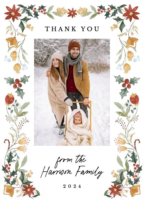 Season of traditions - thank you card