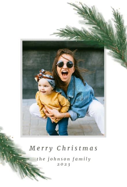 Simple Pines - Tarjeta De Navidad