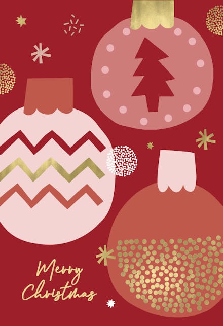 Simply Christmas Balls - Tarjeta De Navidad